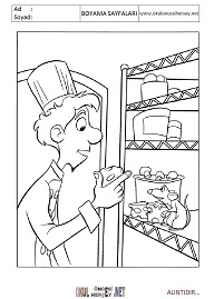 ratatouille boyama sayfaları